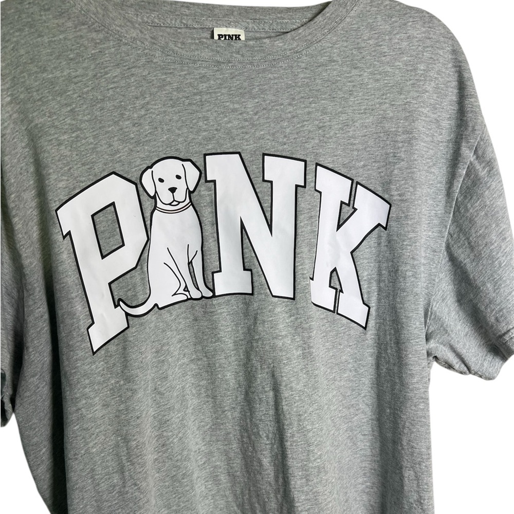 PINK Limited Edition Victoria's Secret Heather Gray Dog Tee XL